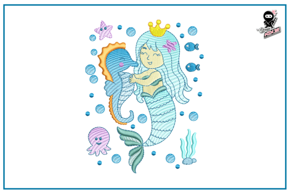 Cute Baby Mermaid Embroidery: A Designer’s Review