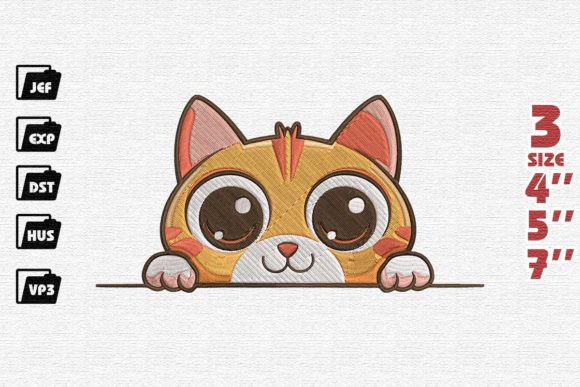 Cute Cat Peeking Embroidery: A Holiday Review