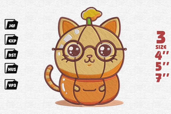 Cute Cat Pumpkin Embroidery: A Designer’s Review