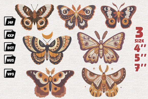 Review: Set of 7 Boho Butterfly Embroidery for Merch