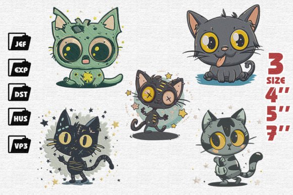 Review: Set of 9 Cute Funny Cats Embroidery for Holiday Sales