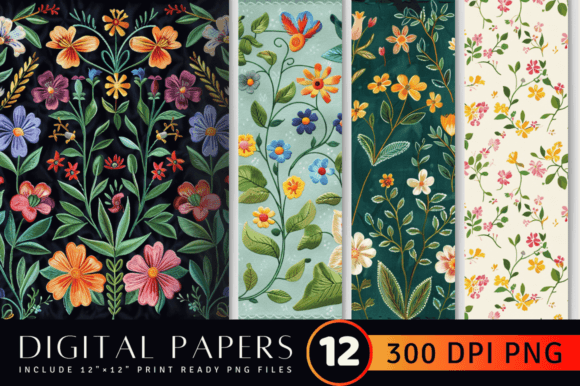Review: Spring Hand Embroidery Digital Paper