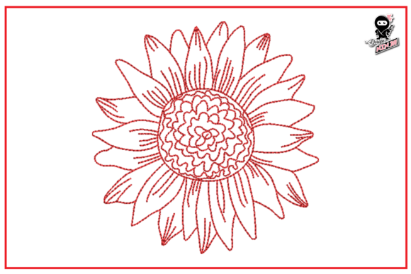 Review: Sunflower Redwork Outline Embroidery for Real Projects