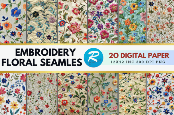 Reviewing Embroidery Floral Seamles Digital Paper