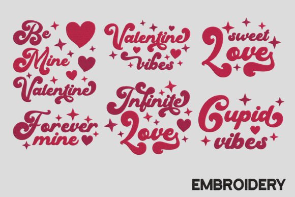 Reviewing Set 6 Valentine Embroidery Designs for Boutique Apparel