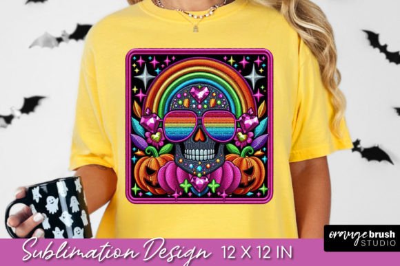 Reviewing Skull Halloween Faux Embroidery Patch for Etsy
