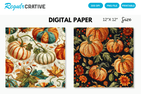 Reviewing the Pumpkin Embroidery Digital Paper Pattern